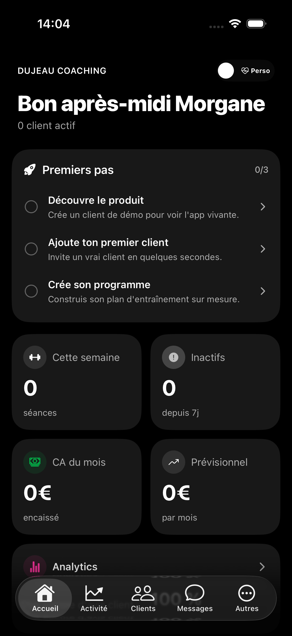 Premiers pas
